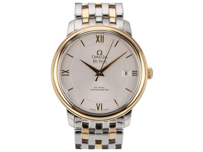 Omega De Ville Prestige Automatic 36.8mm Silver Dial Silvery Golden