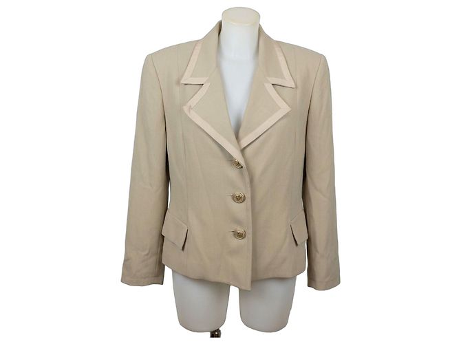 Blumarine Beige Wool Blend Blazer