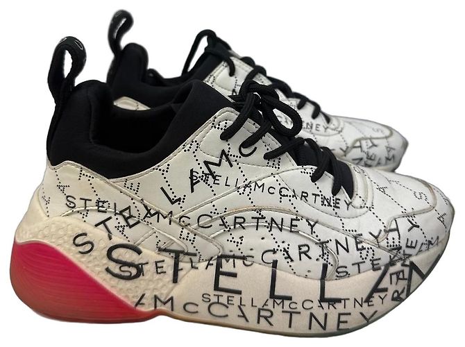 Stella Mc Cartney Sneakers Stella McCartney "Stella" Logo in pelle Nero