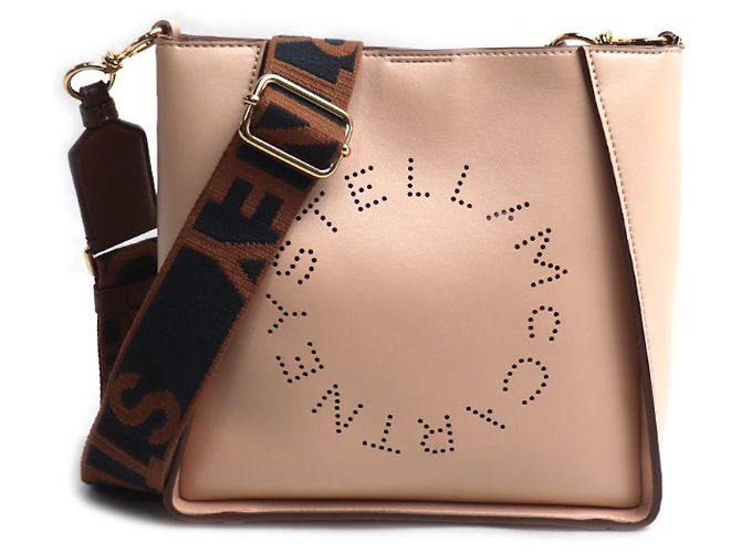 Stella Mc Cartney Bolsa de ombro mini logo Stella McCartney Bege