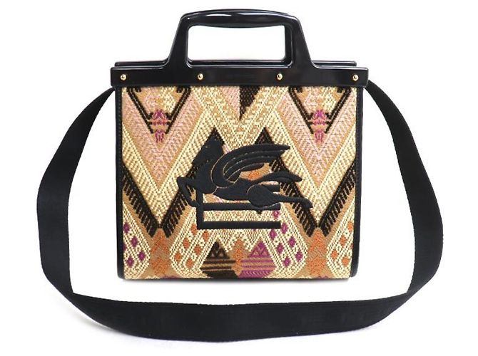 Bolsa de Ombro 2-Way Etro Jacquard Love Trotter Multicor