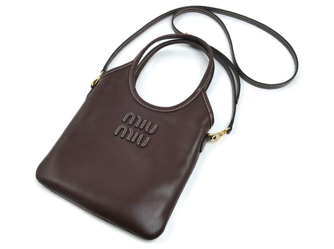 Miu Miu MIUMIU Ivy Mini Shoulder Bag Marron