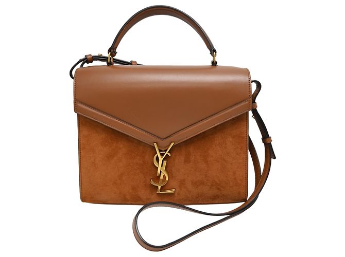 Autre Marque Sac à main Saint Laurent Paris Cassandra Top Handle Marron