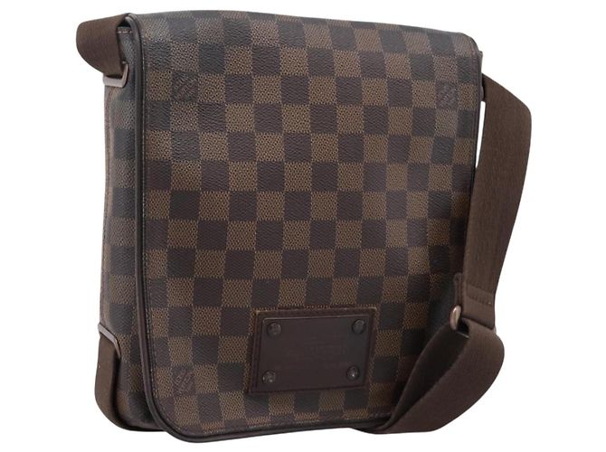 LOUIS VUITTON Damier Ebene Brooklyn PM Shoulder Bag N51210 LV Auth 203460