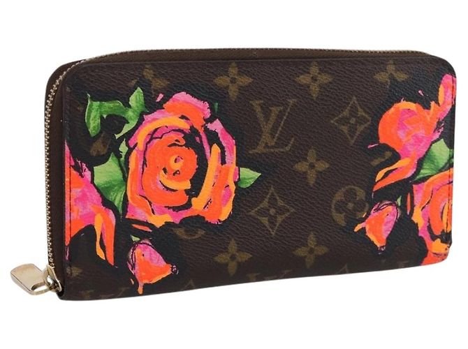 LOUIS VUITTON Monogram Rose Zippy Wallet Long Wallet M93579 LV Auth 200391