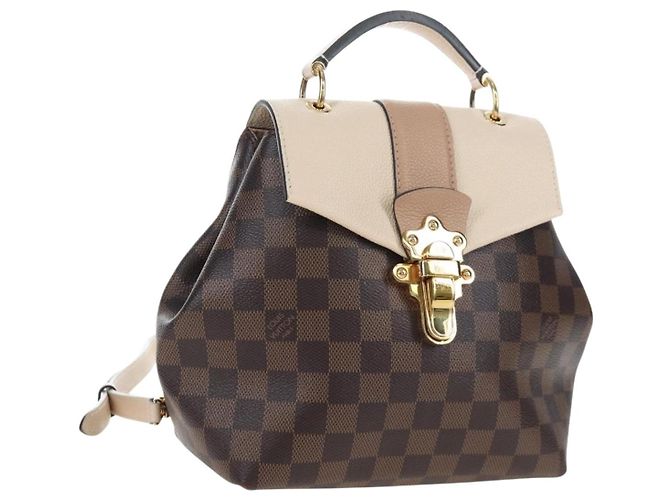 Sac à dos LOUIS VUITTON Damier Ebene Clapton N42259 LV Auth 199897M Damier ebène