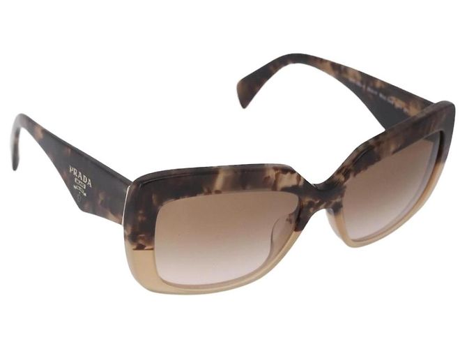 Occhiali da sole PRADA plastica Brown CC Auth am12589V Marrone