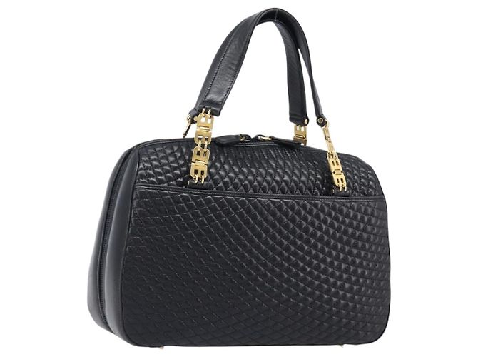 BALLY Handtasche aus Leder Schwarz Gold authentisch BA15655A Golden