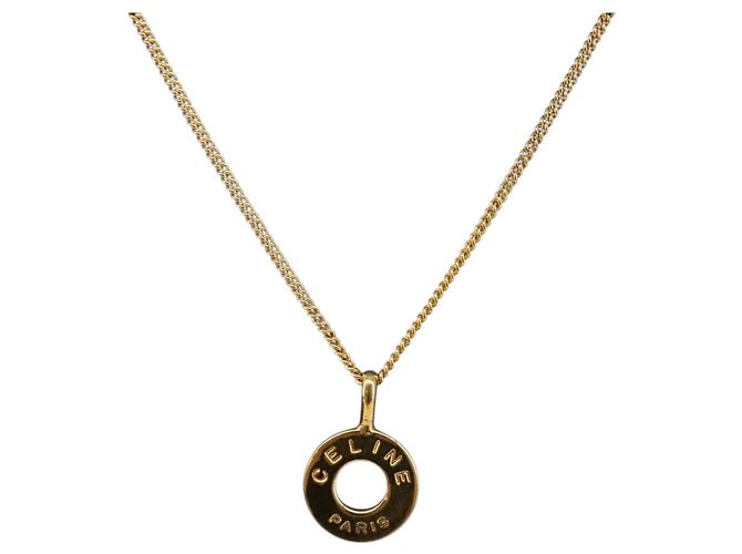 16 Céline Collar CELINE metal Gold Tone Auth SW2829V