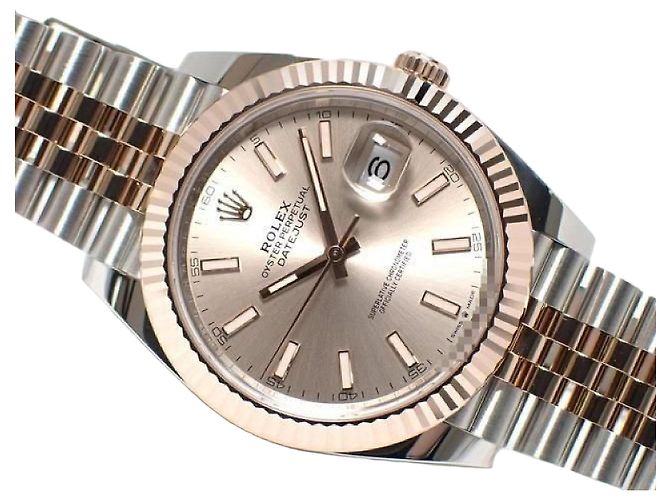 ROLEX Datejust 41 SS x Everose Gold combination Sundust Dial 126331 Mens Prata