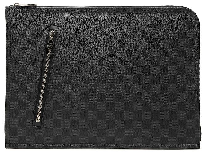 Borsa Clutch Portfolio Louis Vuitton Damier Graphite Nera Nero