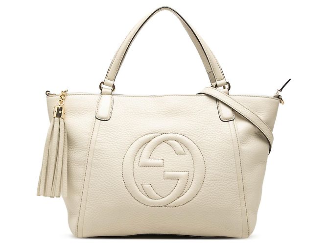 Borsa Soho Cellarius Small in vitello bianco Gucci