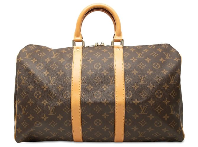 Borsa da viaggio Louis Vuitton Monogram Keepall 45 Marrone