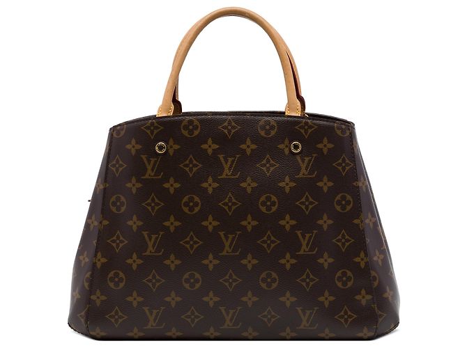 Borsa Satchel Louis Vuitton Monogram Montaigne MM Marrone
