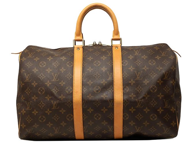 Borsa da viaggio Louis Vuitton Monogram Keepall 45 Marrone