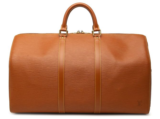 Borsa da viaggio Louis Vuitton Epi Keepall 50 Marrone