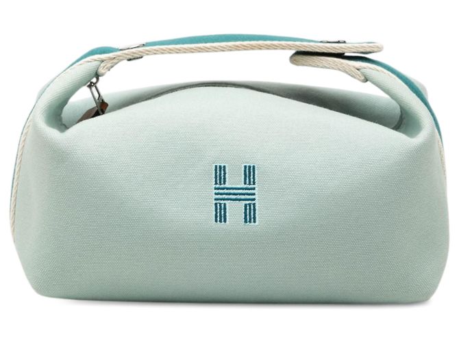 Bolsa de cosméticos Hermès Small Toile Bride A Brac azul