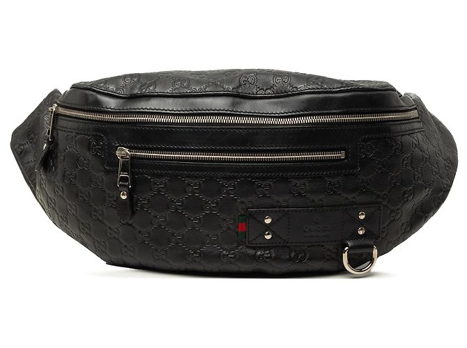 Borsa cintura Gucci Guccissima Web nera Nero