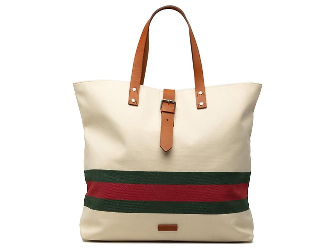 Gucci Canvas Web Tote braun