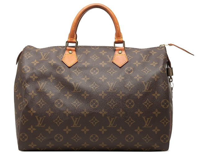 Borsa Boston Louis Vuitton Monogram Speedy 35 Marrone