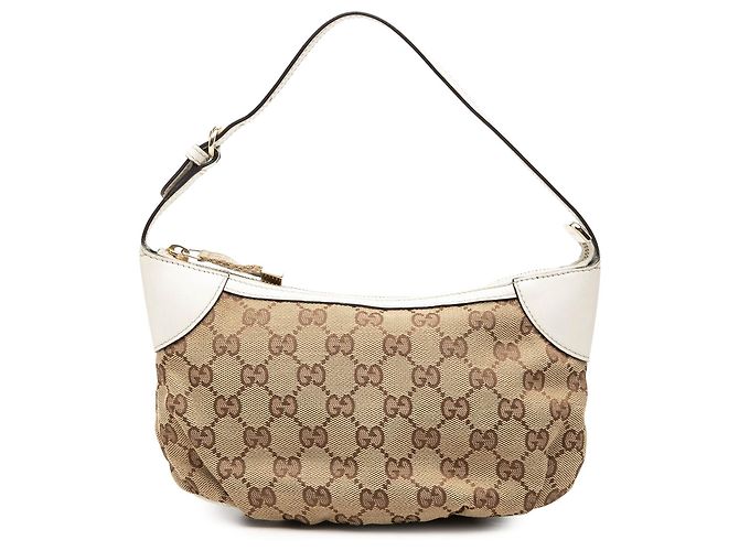 Bolsa Gucci GG Canvas Web bege