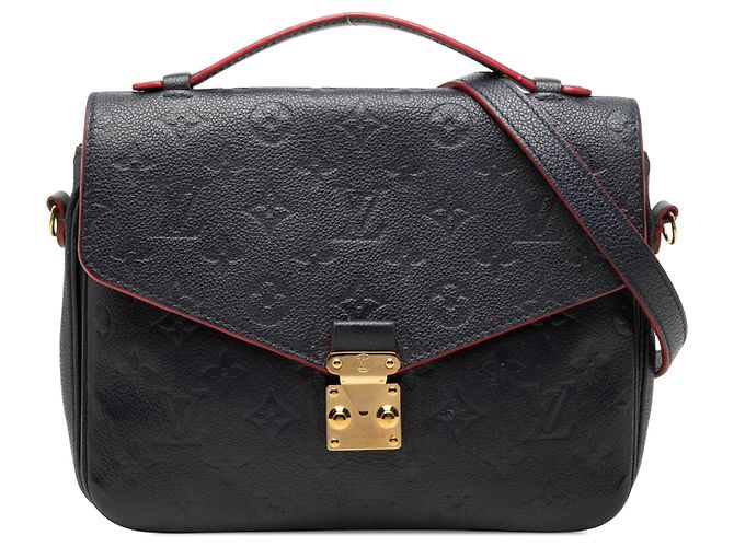 Borsa Louis Vuitton Monogram Empreinte Pochette Metis Blu
