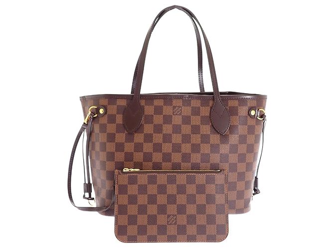 Sac cabas Louis Vuitton Damier Ebene Neverfull PM Marron