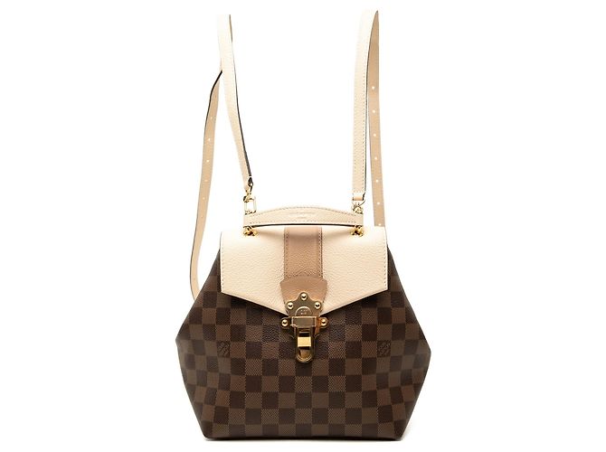 Louis Vuitton Damier Ebene Clapton Rucksack Braun