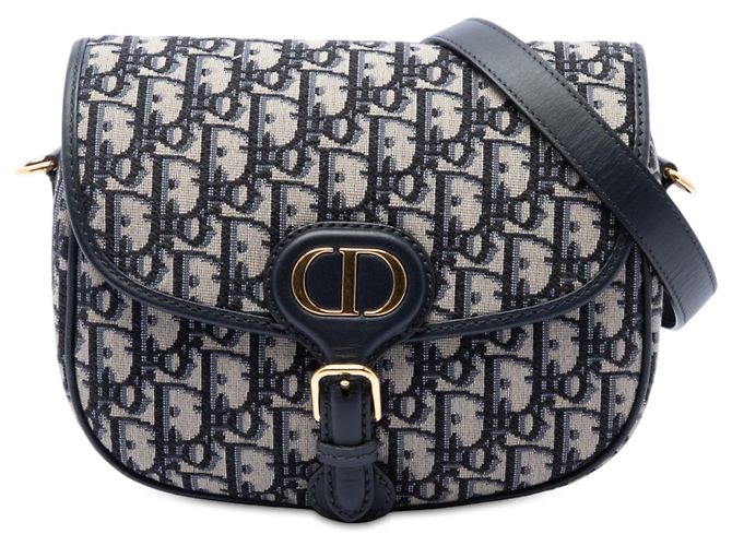 Autre Marque Borsa a tracolla Bobby Medium in tela Oblique blu Dior