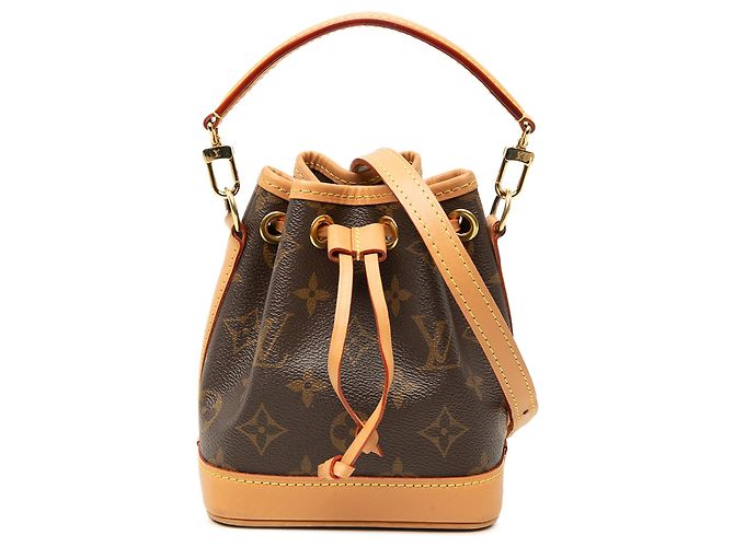 Borsa a secchiello Louis Vuitton Monogram Nano Noe Marrone