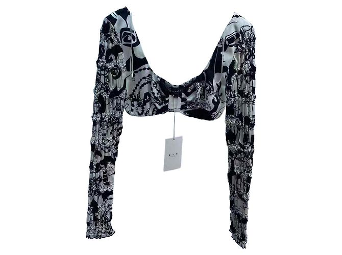 Chanel Silk Top Multi Color Size 34 Multiple colors