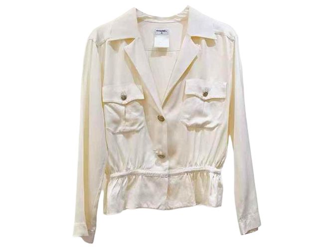 Chanel Silk Top Multi Color Size 38 Multiple colors
