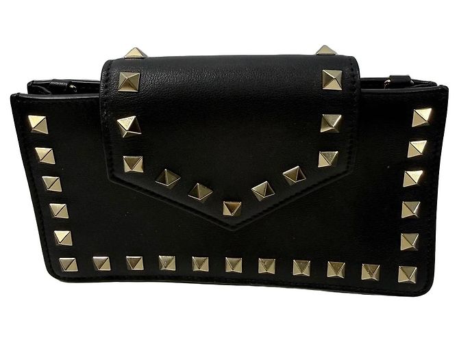 Valentino Garavani Rockstud Clutch Schwarz