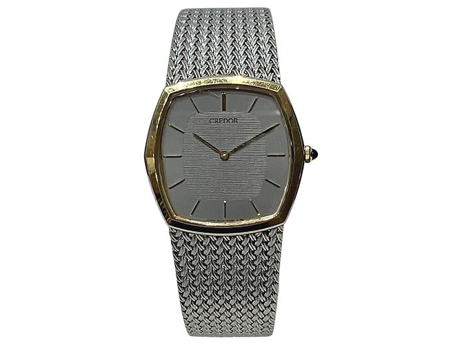 Relógio de pulso Seiko Credor em aço inoxidável