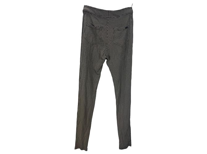 Autre Marque Saint Laurent Hahnentritt-Hose Braun Schwarz