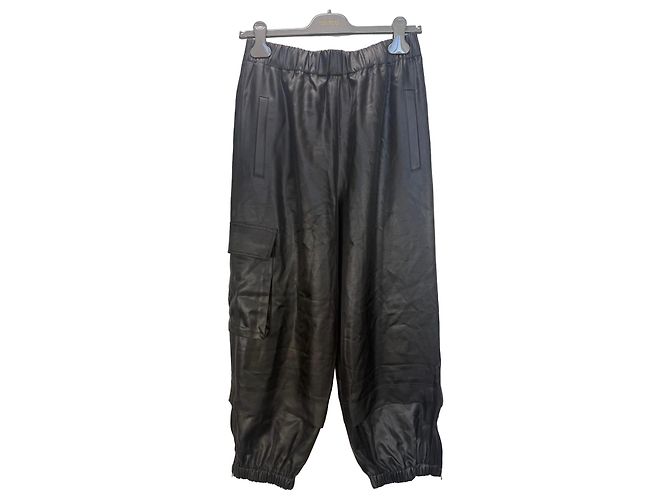 Tibi Black Triacetate Blend Cargo Pants