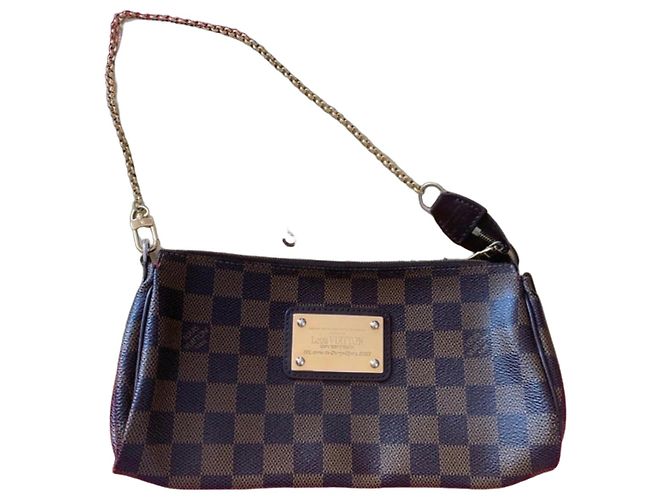 Eva Louis Vuitton Damier Ebene Clutch Braun
