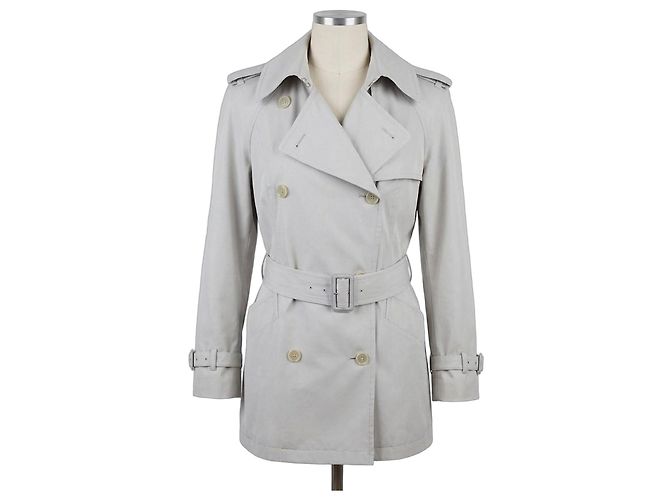 Gabardina Max Mara de algodón gris para mujer
