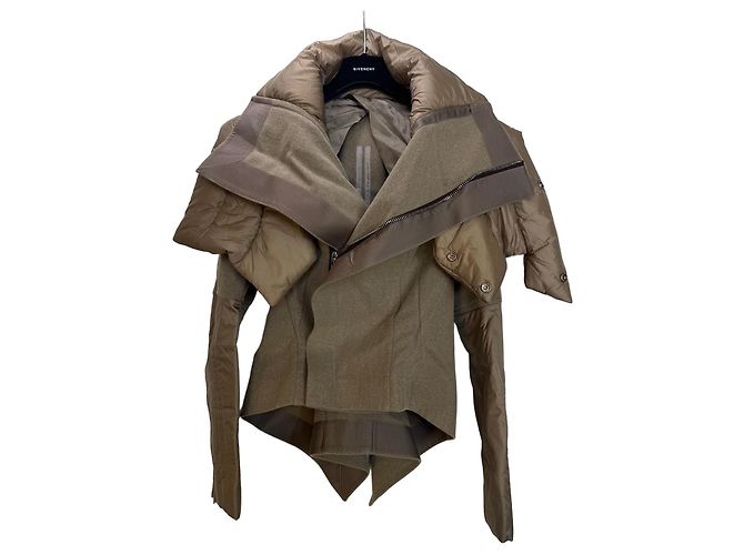 Giacca Rick Owens Performa F/W 20 in misto lana Marrone Beige
