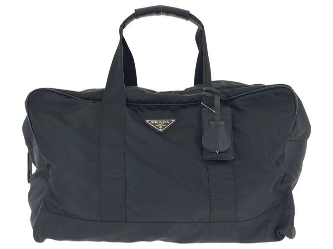 Borsa Boston Prada Tessuto Saffiano Nero
