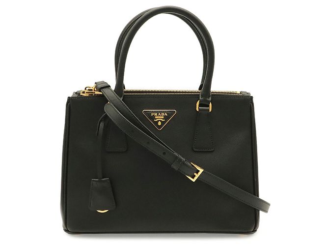 Borsa a tracolla Prada Galleria Triangle Nero