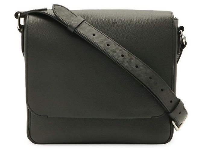 Borsa Messenger Louis Vuitton Taiga Romain PM Nero