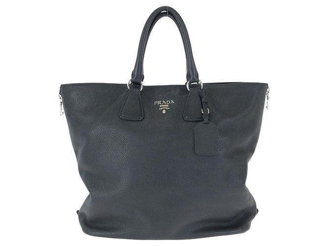 Saco Tote Prada VITELLO DAINO Preto