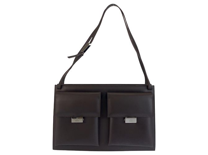 Borsa a tracolla Gucci Double Pocket Marrone