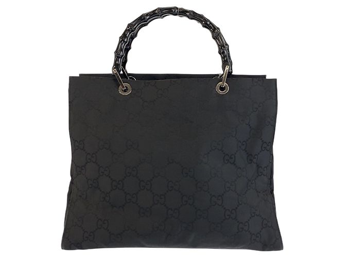 Borsa Tote Gucci Bamboo Nero