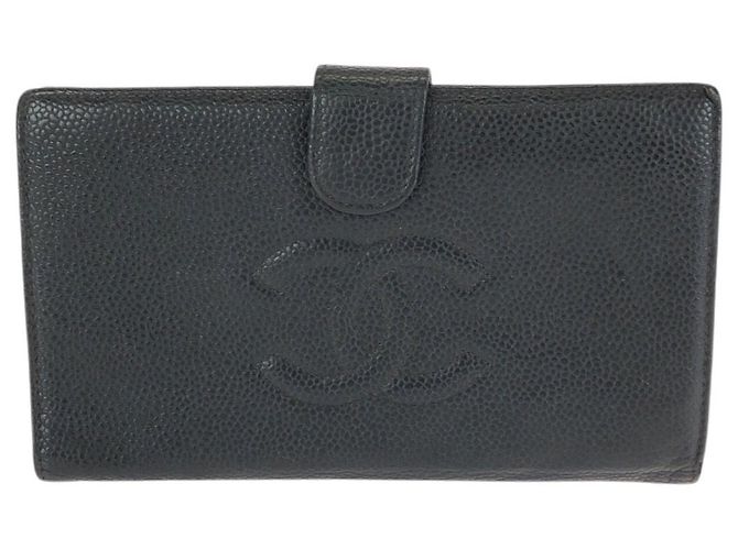 Chanel Coco Mark Long Wallet Black