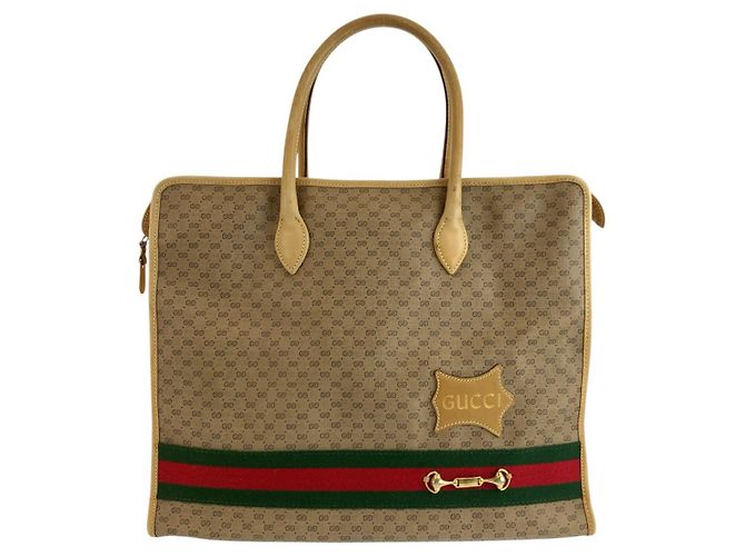 Sac cabas Gucci Micro GG Marron Beige