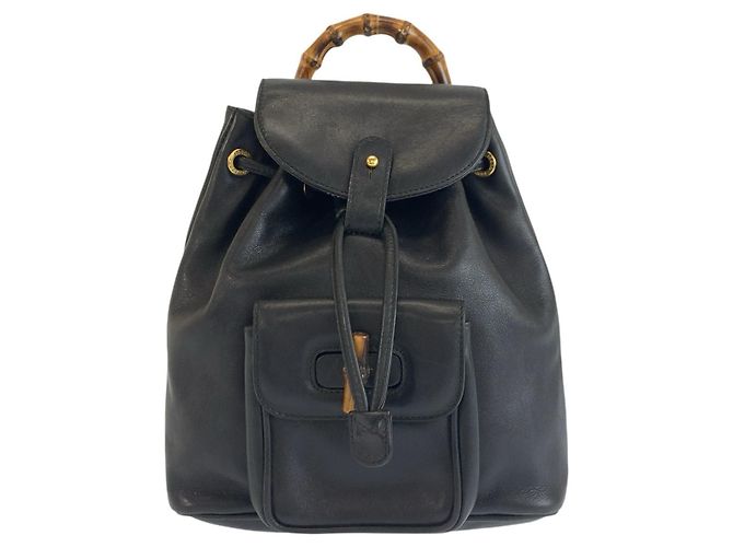 Gucci Bamboo Rucksack Schwarz
