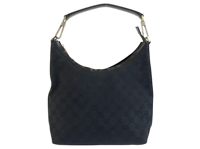 Borsa a spalla Gucci nera in tessuto Nero