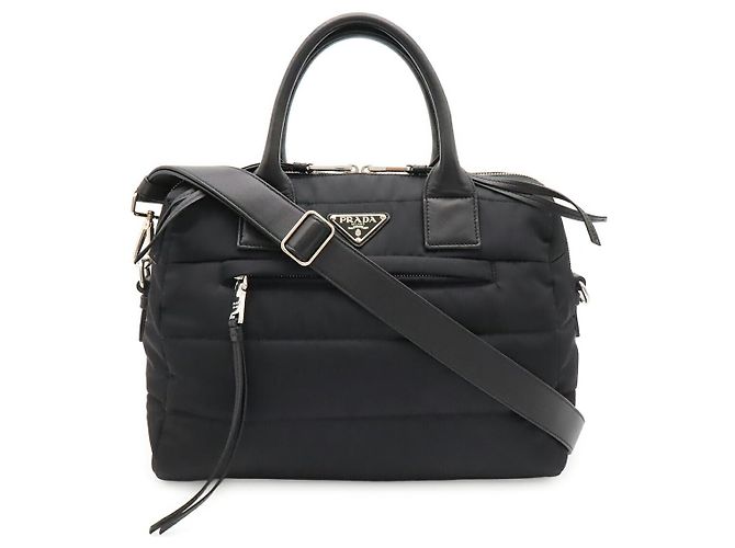 Borsa Prada Bomber in nylon nero